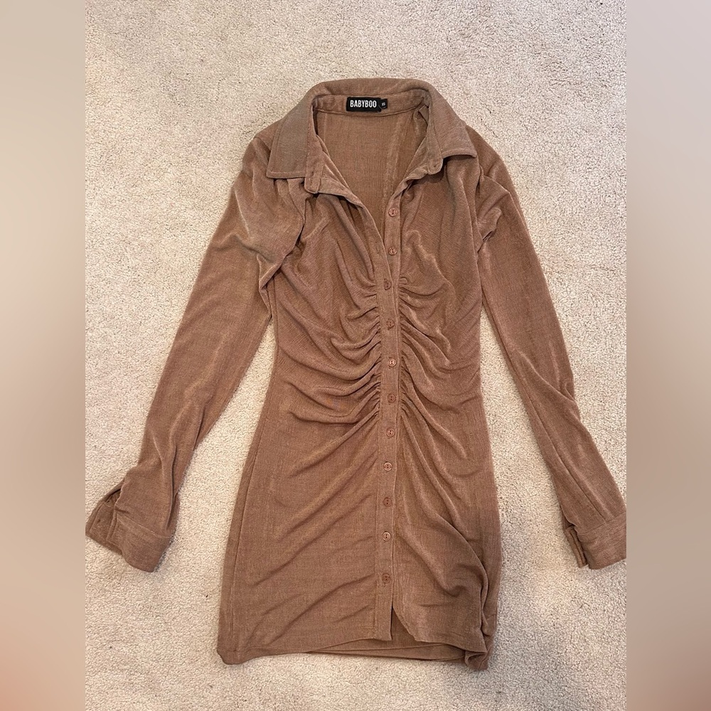 Baby boo Women's Tan Dress